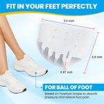 Metatarsal Pads for Women & Men - 4Pcs Gel Toe Separators Ball of Foot Cushions for Pain Relief, Metatarsalgia, Foot Pads for Walking, Standing, Running