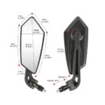 Pair Motorcycle Side Mirrors Rearview For Honda Rebel CMX 1100 250 300 450 500