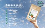 100% Natural Sun Dried Papaya Seeds | High Papain & Carpain (digestive enzymes) Content | No Additives | Vegan | Laboratory Tested | Gluten & Lactose Free | Ethycally sourced | (25g)