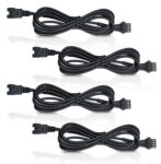 4 Pcs 4 Pin RGB Extension Cable RGB Wire for Motorcycle LED Light Underglow Kit, Compatible with ATV Car Trucks Rock Lights & Neon Strips (60 Inch)