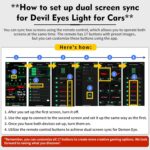 Devil's Eye 2pcs:14"x4.3" Programmable ojos led para carro Windshield Display for Sedans, SUVs & Medium Trucks - USB-Powered LED Matrix Panel