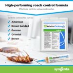 Advion Cockroach Gel Bait, 4 Tubes x 30-Grams, 4 Plunger and 4 Tips, German Roach Insect Pest Control, Indoor and Outdoor Use, Roach Killer Gel for American, German and Other Major Cockroach Species