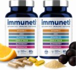 Advanced Immune Support – Doctor Formulated 6-in-1 Daily Immunity Supplement Pack of 2 – Made in USA – With Vitamin C, D3, Zinc, Elderberry, Garlic & Echinacea – Provide Vital Nutrients & Antioxidants