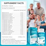 Probiotics 120 Billion CFUs 18 Strains, 3 Prebiotics & Digestive Enzymes for Men Women,Digestive & Immune Support,Shelf Stable Non-GMO 60 Capsules