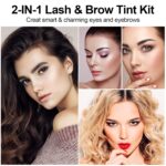 Lash Color Kit Eyelash and Eyebrow Color Set Black with Natural Effects Waterproof Brow Color with Gentle Ingredients Easy to Use for Salon & Home 7ml