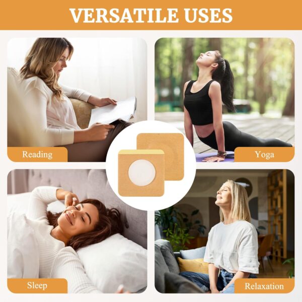 Paw Legend 20 Pcs Disposable Castor Oil Pack Wrap for Belly Button Patch Organic Cotton Self-Adhesive Castor Oil Wrap Highly Absorbent No Washing (Oil Not Included)