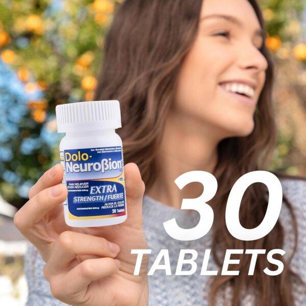 Dolo Neurobion 30 Tablets - Pain Reliever, Fever Reducer, Extra Strength, Fuerte, Alivia el Dolor, Reduce la Fiebre