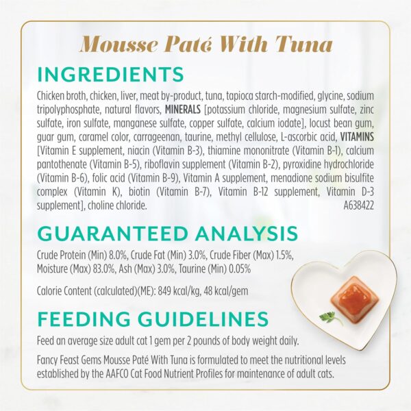 ancy Feast Gems Pate Cat Food Mousse Salmon or Tuna and a Halo of Savory Gravy Wet Cat Food Variety Pack - (1) 8 ct. Boxes - 8 ct. Box