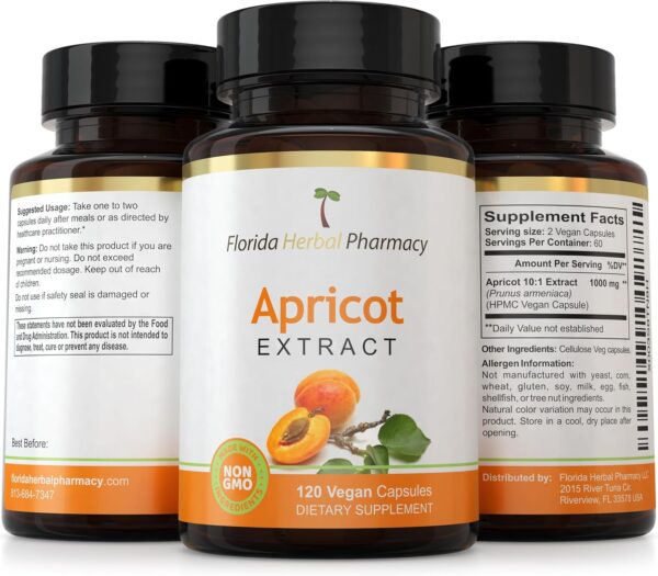 Florida Herbal Pharmacy, Apricot Supplement Capsules