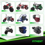 212cc Exhaust Pipe Kit Compatible with Predator 212 196cc 224cc Coleman Mini Bike CT200U CT200U-EX BT200X KT196 Go Kart Baja Warrior GX160 GX200 OHV Clone Engine Parts w/Valve Springs (Black)