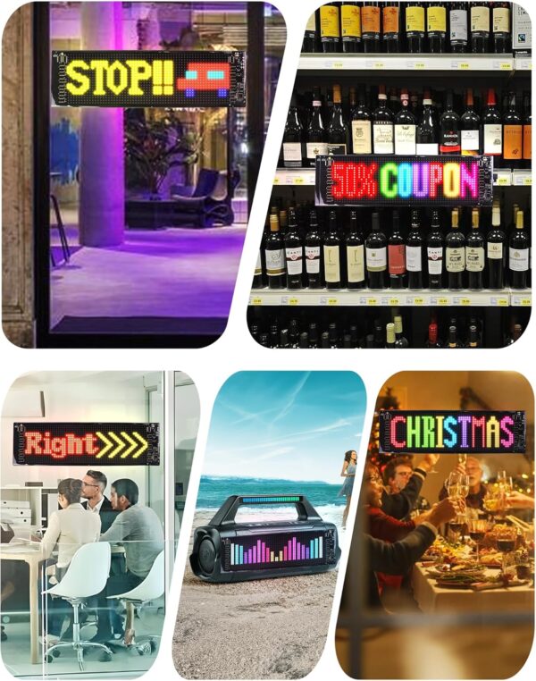 Devil's Eye 2pcs:14"x4.3" Programmable ojos led para carro Windshield Display for Sedans, SUVs & Medium Trucks - USB-Powered LED Matrix Panel