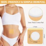 Paw Legend 20 Pcs Disposable Castor Oil Pack Wrap for Belly Button Patch Organic Cotton Self-Adhesive Castor Oil Wrap Highly Absorbent No Washing (Oil Not Included)