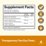 American Standard Supplements Organic Sea Moss, Bladderwrack & Burdock Root Capsules - 1200mg Seamoss, 1200mg Bladderwrack, 225mg Burdock Root Per Serving - 120 Capsules, 40 Servings