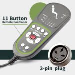 3 Pin Replacement Massage Function Remote Handset Controller for Recliner Lift Chair, Controls 1 Lifting Up/Down Motor 4 Sets of Vibration Motors 1 Heating Pad