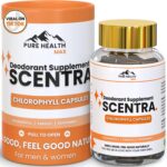 Scentra Deodorizing Supplement | Chlorophyll Capsules for Women and Men, Full Body Deodorant Pills | Natural Internal Odor Defeat Supplements, 60 Tablets for Breath, Underarm, Skin with Mint & Parsley