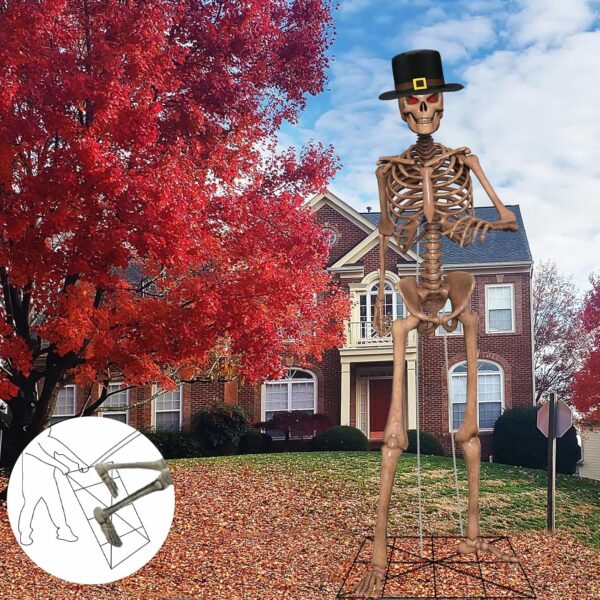 12 ft Skeleton Replacement Accessories - Replacement Coated Guy Wire Cable, Upgrade Stainless Steel Wire Repair Parts for 12ft Giant-Sized Skeleton Part U