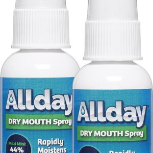 Allday Dry Mouth Spray - Maximum Strength Xylitol, Fast Acting, Non-Acidic (Pack of 2)