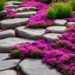 2000+ Mix Creeping Thyme Seeds Ground Cover for Planting - 4 Perennial Thyme Non-GMO Heirloom Blue, Purple, Red, Yellow Beautiful Flower