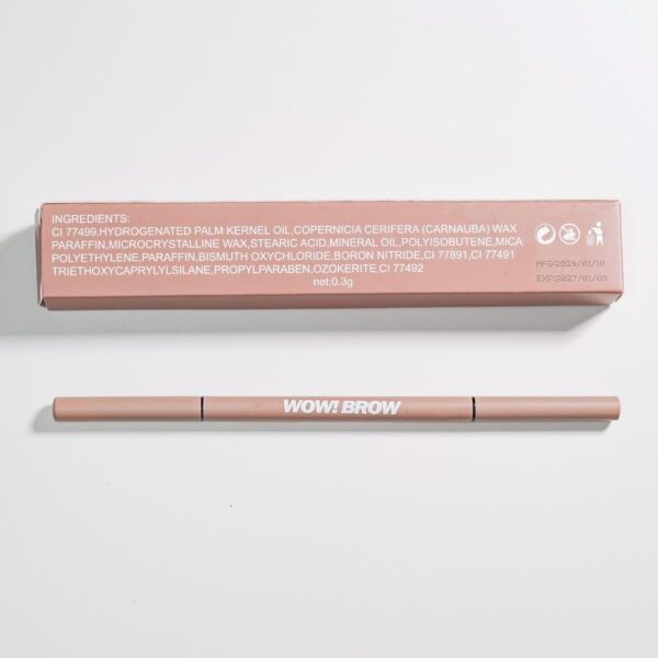 Grey Eyebrow Pencil for Older Women, Dual-Ended Gray Eyebrow Pencil for Grey Hair with Spoolie, Micro Triangle Tip Eye Brow Filler Pen for Natural Looking, Hair-Like Stroke, Gray, YES.EYE DO