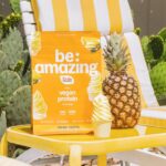 BE AMAZING Vegan Protein Powder, Dole Whip Pineapple, 20g Plant Based Protein with Prebiotic Fiber, Low Carb, Dairy and Gluten Free Shake Mix, No Added Sugar, 29.3 oz, 25 Servings