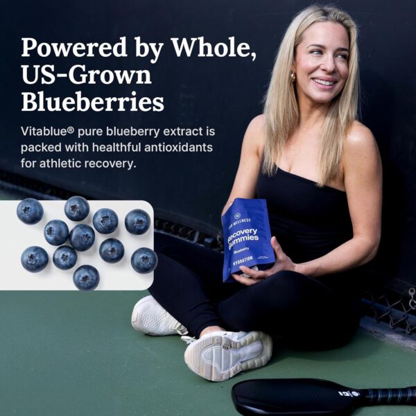 For Wellness Recovery Gummies Hydrate | Blueberry Electrolyte & Antioxidant Supplements for Hydration, Energy & Post-Workout Performance | Vegan, Non-GMO, 30 Count