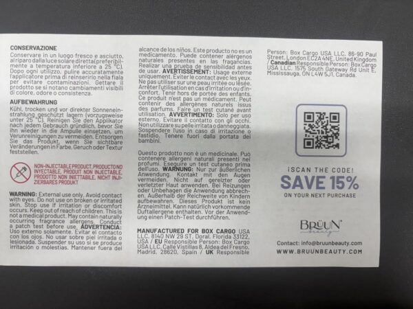 BRÜUN SC - Control Stem Cell Ampoule - Micro Needling Korean Serum Booster for Face and Body to Use with and without Derma Pen Microneedling Skin Care Serum 1.18 fl.oz