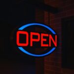 32" x 16" Ultra Bright LED Open Sign – Extra Large Neon Look Lighted Sign with Remote Control – 5 Flash Modes – Easy to Hang Indoor Sign for Shops, Bars, and Restaurants