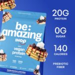 BE AMAZING Vegan Protein Powder, IHOP Double Blueberry Pancakes, 20g Plant Based Protein with Prebiotic Fiber, Low Carb, Dairy and Gluten Free Shake Mix, No Added Sugar, 29.3 oz, 25 Servings