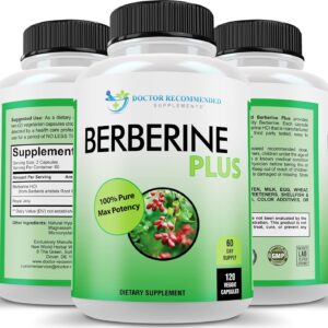 DOCTOR RECOMMENDED SUPPLEMENTS Berberine Plus 1200mg Per Serving - 120 Veggie Capsules with Royal Jelly