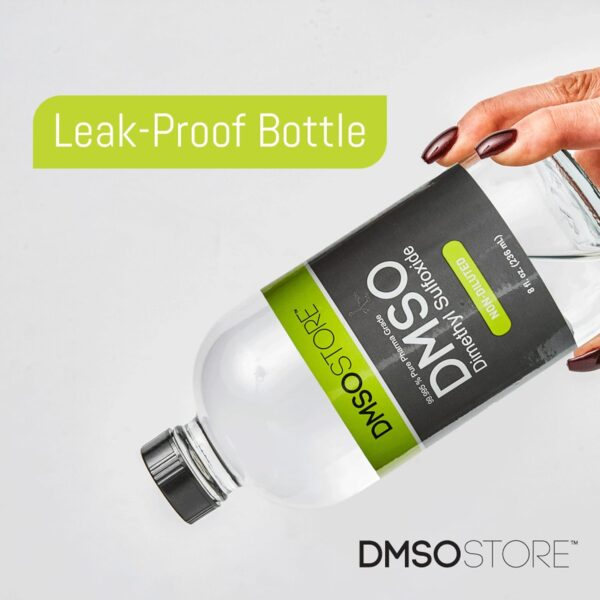 DMSO 8 oz. Glass Bottle Non-diluted 99.995% Pure Low Odor Pharma Grade Liquid Dimethyl Sulfoxide Super High Quality Made by DMSO Store