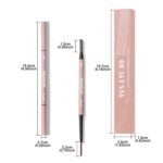 Auburn Eyebrow Pencil with Brush, Retractable Eye Brow Pen Auburn for Red Hair, Ultra Precise Microfilling Brow Pencil Waterproof, Create Fluffy & Natural Bushy Brows, YES.EYE DO