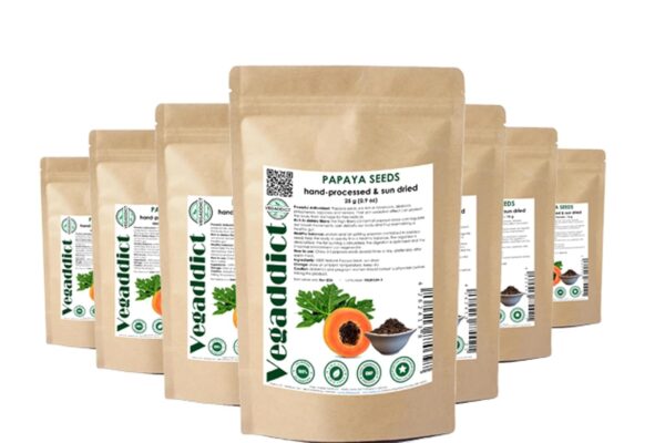 100% Natural Sun Dried Papaya Seeds | High Papain & Carpain (digestive enzymes) Content | No Additives | Vegan | Laboratory Tested | Gluten & Lactose Free | Ethycally sourced | (25g)