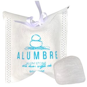 Alum Stone, Handmade 100% Pure Natural - Multipurpose Deodorant, Aftershave & Astringent, Odor Control, Razor Burn Relief & Skin Soothing - Unscented, Non-Staining, Plastic-Free, Fitkari, Alumbre, 80g