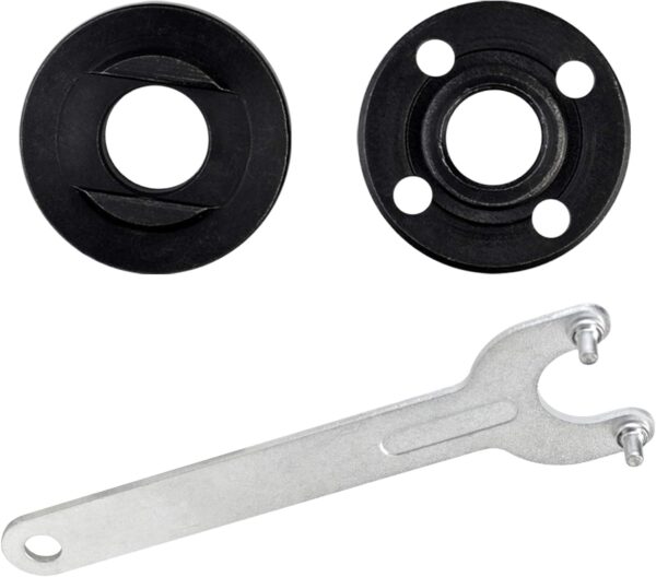 5" 5/8-11 Grinder Flange Angle Wrench Spanner Metal Lock Nut for Compatible with Dewalt Milwaukee Makita 193465-4 Bosch Black and Decker Ryobi
