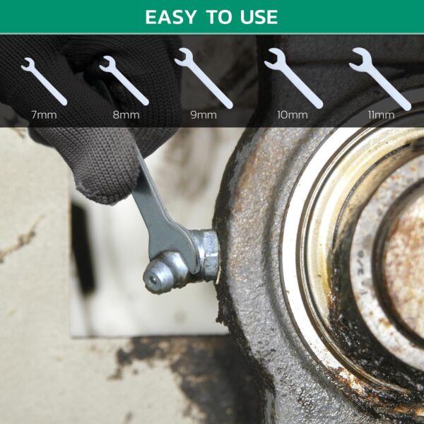 240PCS Grease Fittings Assortment,SAE & Metric Zerk Grease Fittings Straight 45 90 Degree with Wrench Kit(7-11mm) for Grease Gun