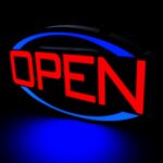 32" x 16" Ultra Bright LED Open Sign – Extra Large Neon Look Lighted Sign with Remote Control – 5 Flash Modes – Easy to Hang Indoor Sign for Shops, Bars, and Restaurants