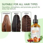 Batana Oil for Hair Growth Organic Raw Batana Hair Oil Natural Cold Pressed Pure Glass Bottle Oils to Thicken Brows, Repair Hair & Scalp, Fights Frizz, All Hair Types (2 fl oz) by MMPANG