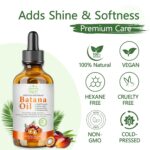 Batana Oil for Hair Growth Organic Raw Batana Hair Oil Natural Cold Pressed Pure Glass Bottle Oils to Thicken Brows, Repair Hair & Scalp, Fights Frizz, All Hair Types (2 fl oz) by MMPANG