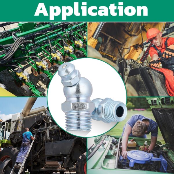 240PCS Grease Fittings Assortment,SAE & Metric Zerk Grease Fittings Straight 45 90 Degree with Wrench Kit(7-11mm) for Grease Gun