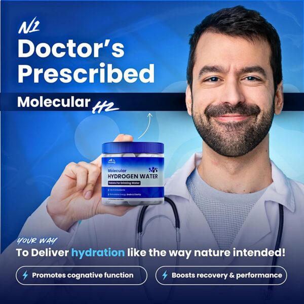 PHM Hydrogen Water Tablets for Drinking Water - H2 Molecular Tabs | Magnesium Pills, Electrolytes Hydration Supplement to Support Healthy Aging & Energy Boost | 90 Tablets, 3 Months Supply