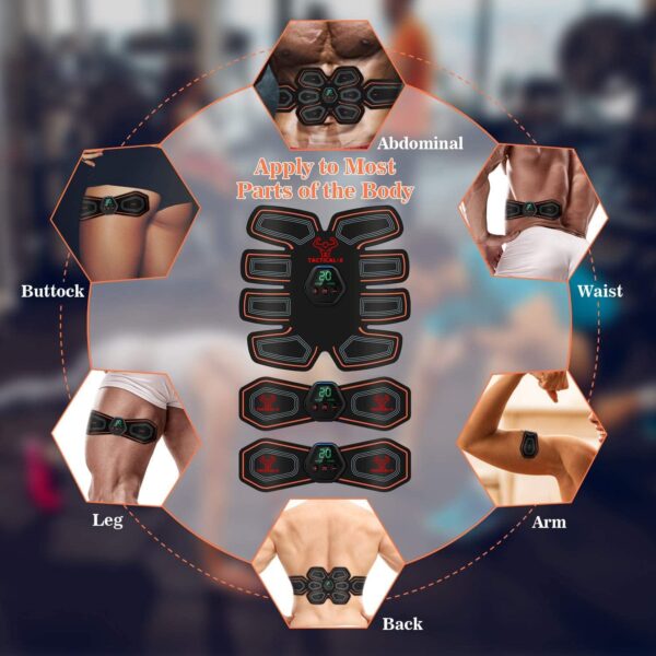 Abs Stimulator Military Grade, Vital Flex Core Ab Stimulator Military Grade, MHD TENS - Ab Stimulator and for Easy Abs Muscle Stimulation and Muscle Activation, Ideal Home Gym Device,Unisex