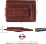 Alpine Swiss Harper Mens RFID Slim Money Clip Front Pocket Wallet Minimalist Leather ID Card Holder