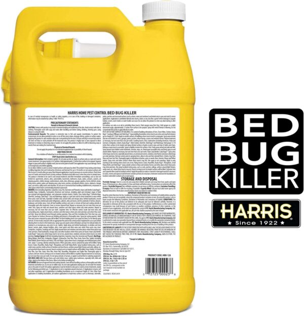 HARRIS Bed Bug Killer, Liquid Spray with Odorless and Non-Staining Formula (Gallon)