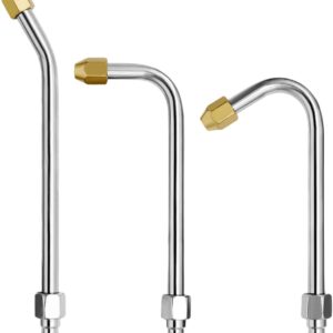 3X Pressure Washer Extension Wand Extension Rod 1/4" Quick Connect 90° 25° Curved Rod for Windows,Washing Fences,Car Cleaning