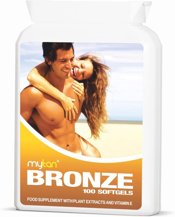 Bronze Tanning Pills Twin Pack | Sun Tan Supplement | Astaxanthin Lutein Lycopene | 14-Week Season Supply
