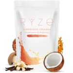 RYZE SUPERFOODS Probiotic Coffee Creamer with 6 Organic Adaptogenic Mushrooms & Probiotics for Energy, Focus, Digestion with USA Grown Turkey Tail, Shiitake, Lions Mane, Reishi, Gluten Free 30 serving