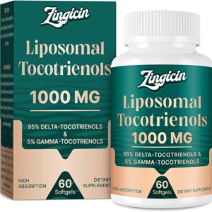 Vitamin E Tocotrienols - Liposomal Vitamin E Oil 1000mg, Highly Absorbable Delta Tocotrienol and Gamma Tocotrienol, 60 Softgels