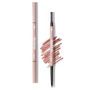 Auburn Eyebrow Pencil with Brush, Retractable Eye Brow Pen Auburn for Red Hair, Ultra Precise Microfilling Brow Pencil Waterproof, Create Fluffy & Natural Bushy Brows, YES.EYE DO