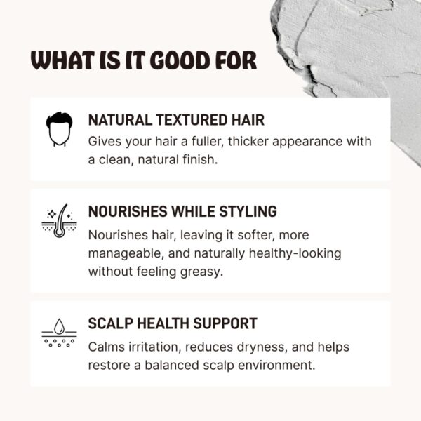 Earth Wave All Natural Tallow Hair Clay - Premium Hair Styling Clay - Organic Ingredients - Zero Toxins - American Made - Perfect for everyday use - Medium Hold & Natural Finish – 2.5 oz