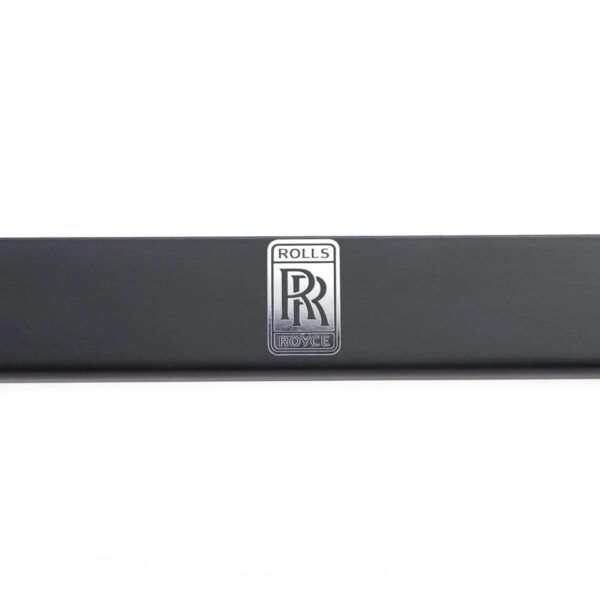 For Rolls Royce License Plate Frame Matte Black w/Chrome Logo Engraved Stainless